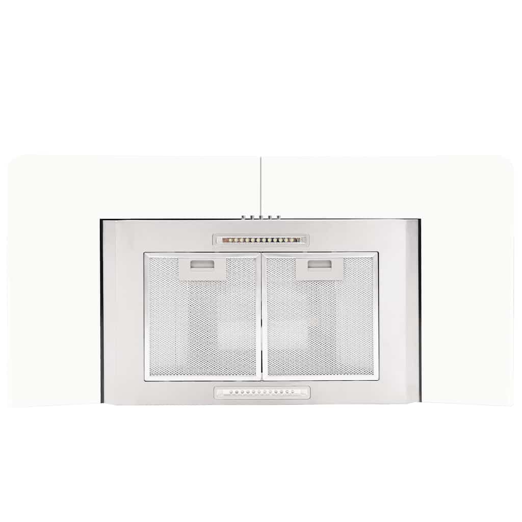 Rozsdamentes acél, fali páraelszívó 90 cm 756 m³/óra led
