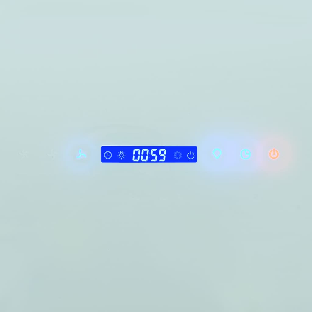 Fehér rozsdamentes acél fali páraelszívó 756 m³/h 90 cm