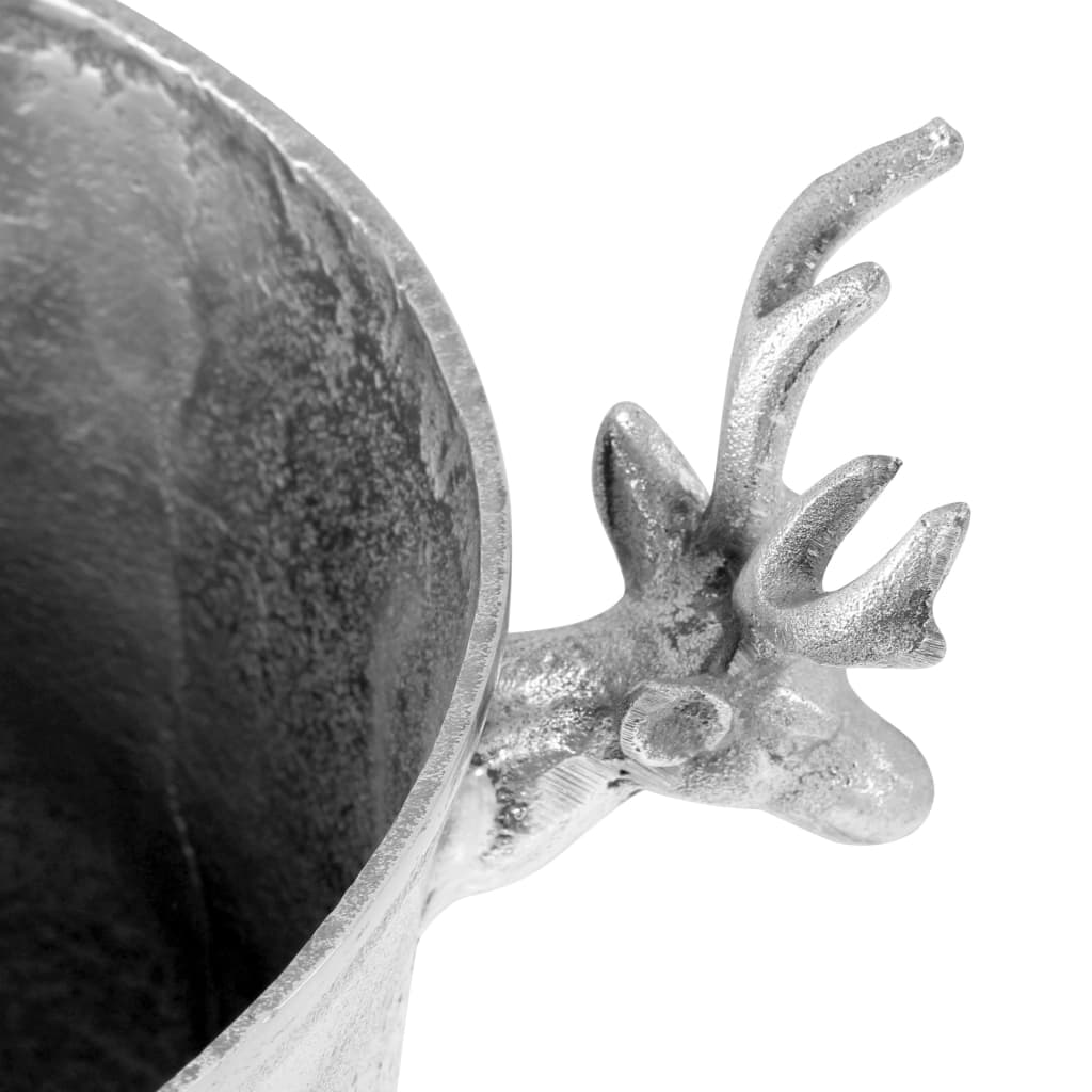 Ezüstszínű tömör alumínium pezsgőhűtő 39 x 29 x 71 cm