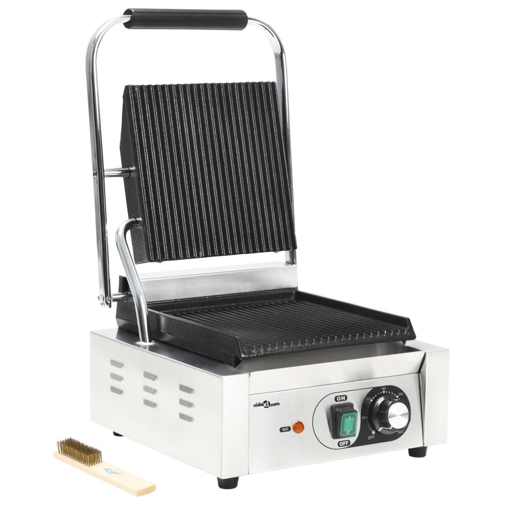 Kontaktgrill rozsdamentes acélból 1800 w 31 x 30,5 x 20 cm