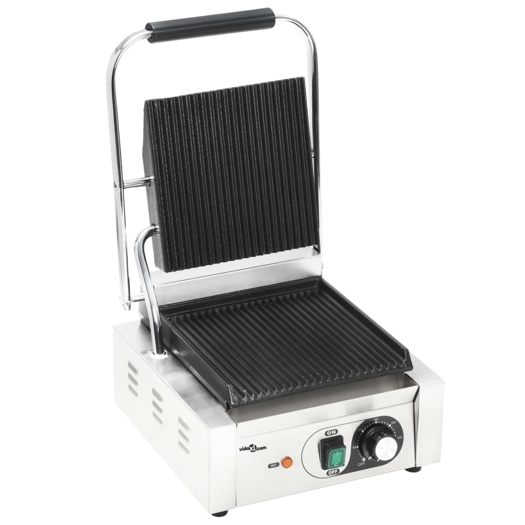 Kontaktgrill rozsdamentes acélból 1800 w 31 x 30,5 x 20 cm