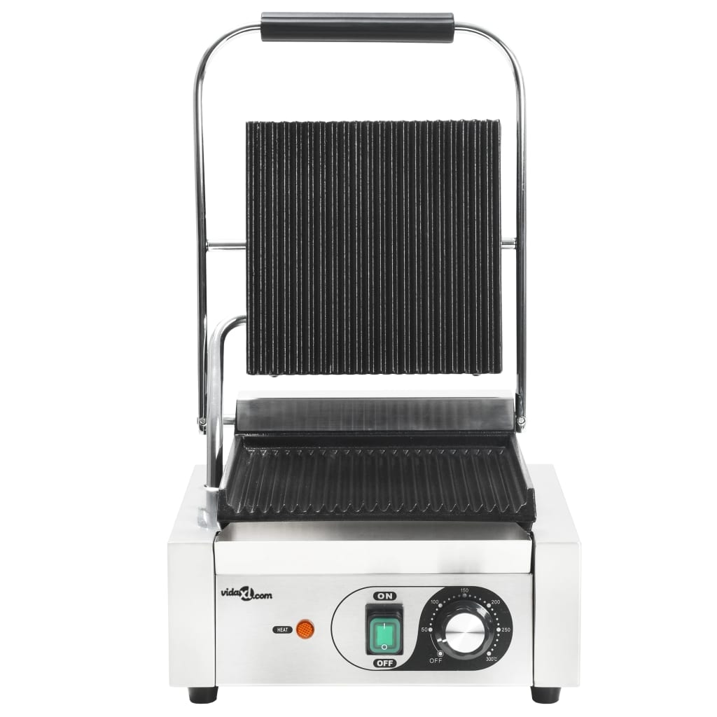 Kontaktgrill rozsdamentes acélból 1800 w 31 x 30,5 x 20 cm