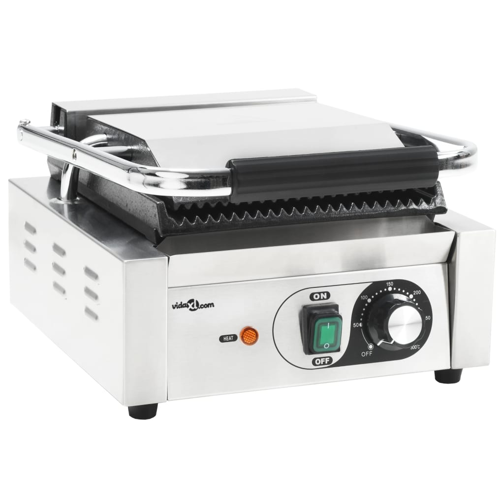 Kontaktgrill rozsdamentes acélból 1800 w 31 x 30,5 x 20 cm