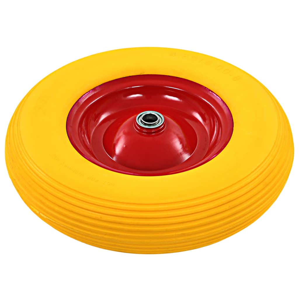 Tömör poliuretán talicskakerék tengellyel 4.00-8 390 mm