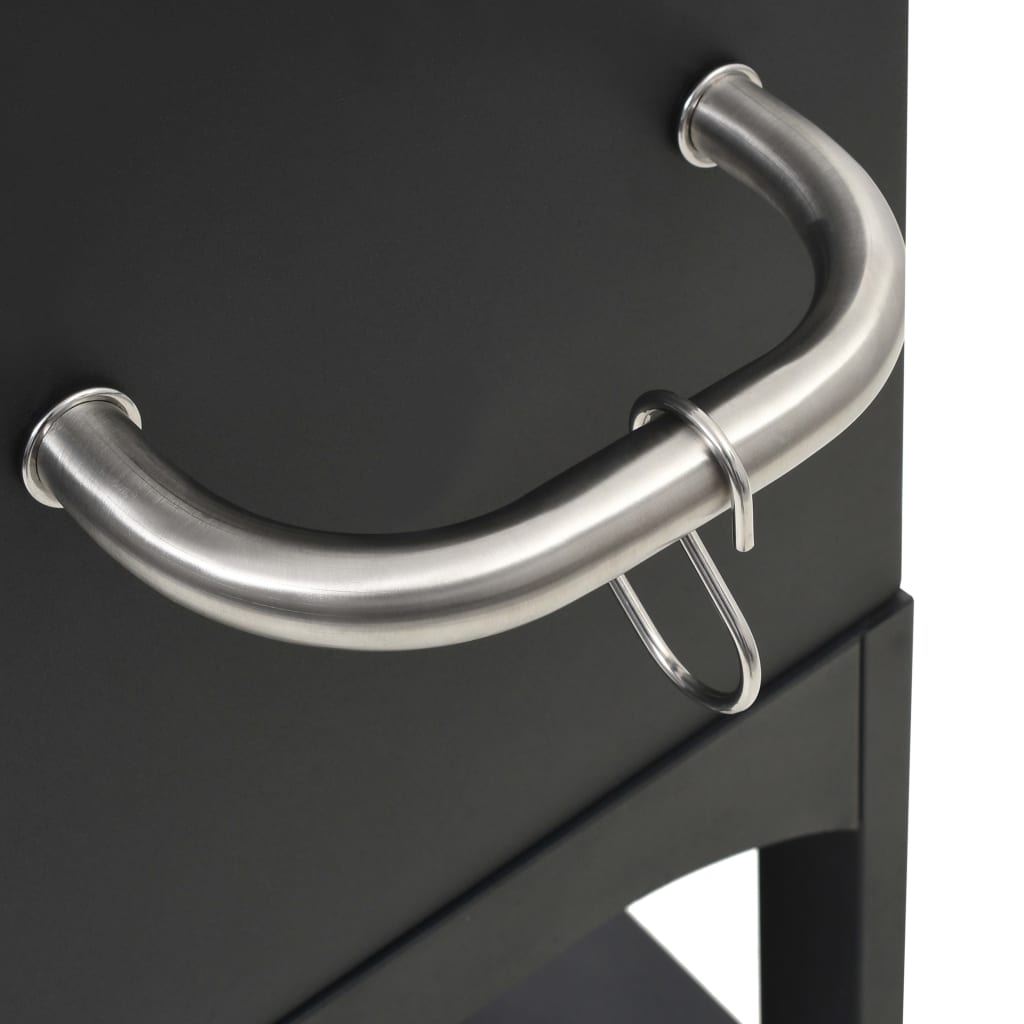 Kültéri faszenes pizzasütő kemence pizzakővel