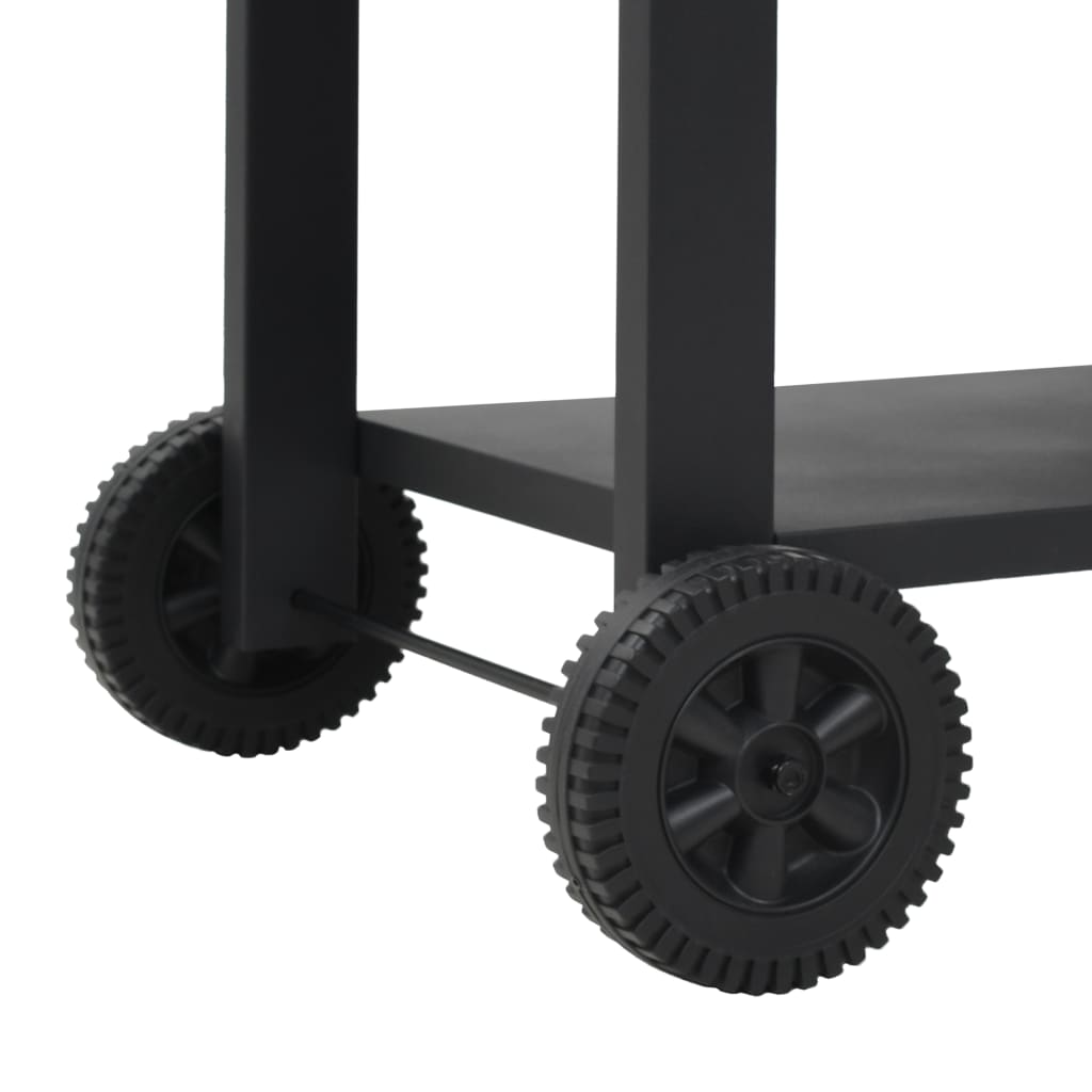 Kültéri faszenes pizzasütő kemence pizzakővel