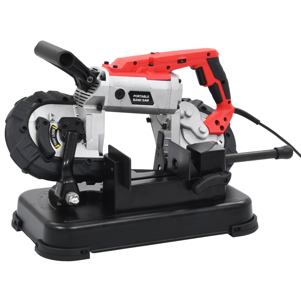 Acél szalagfűrész alapzattal és hordozható táskával