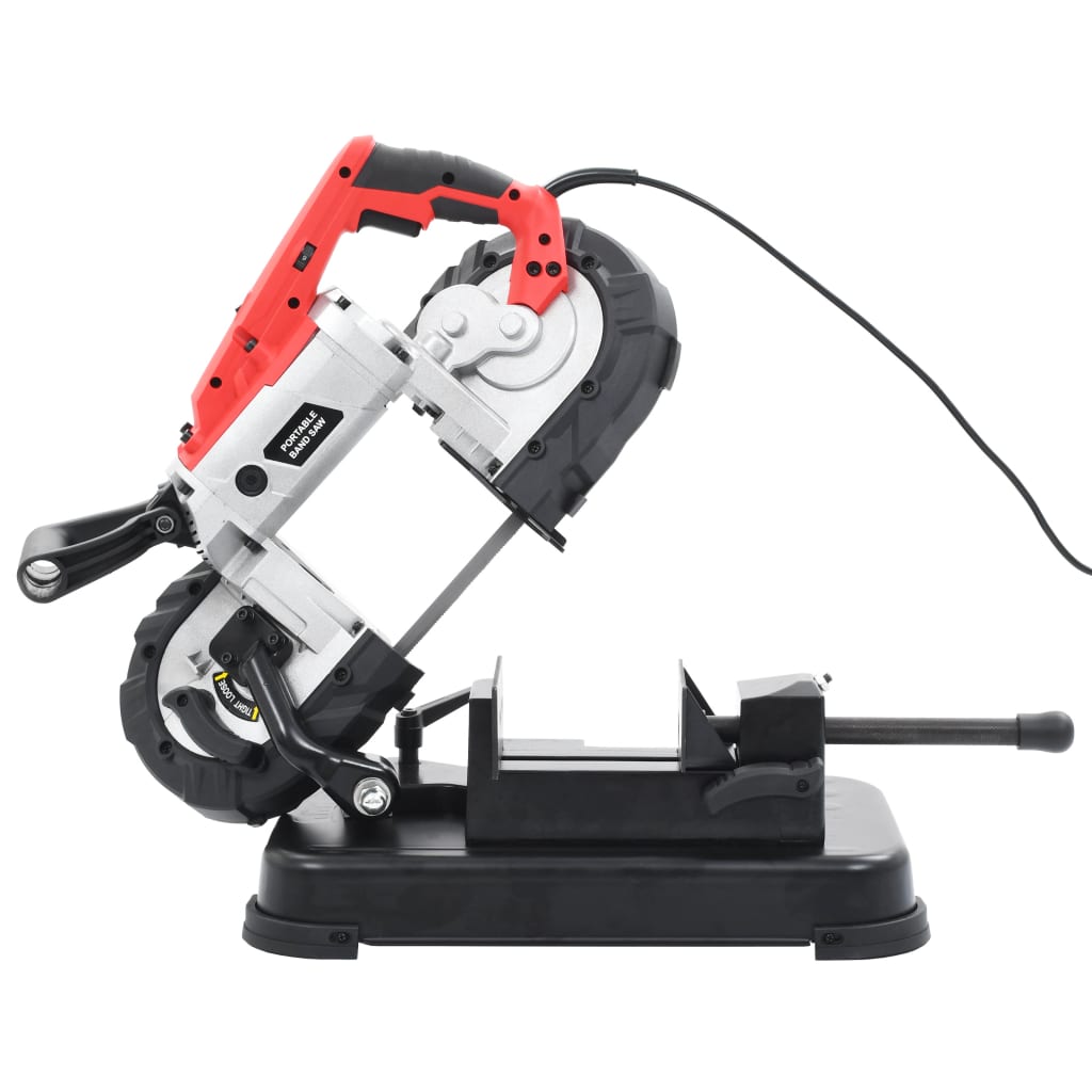 Acél szalagfűrész alapzattal és hordozható táskával