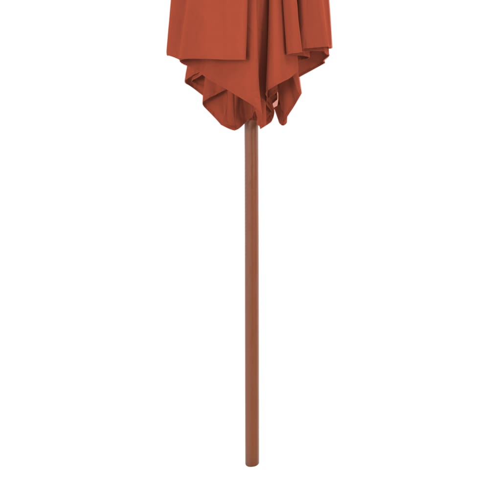 Terrakotta kültéri napernyő farúddal 270 cm