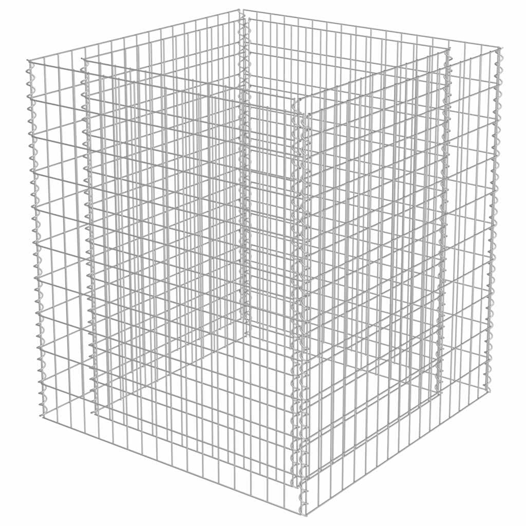 Horganyzott acél gabion magaságyás 90 x 90 x 100 cm