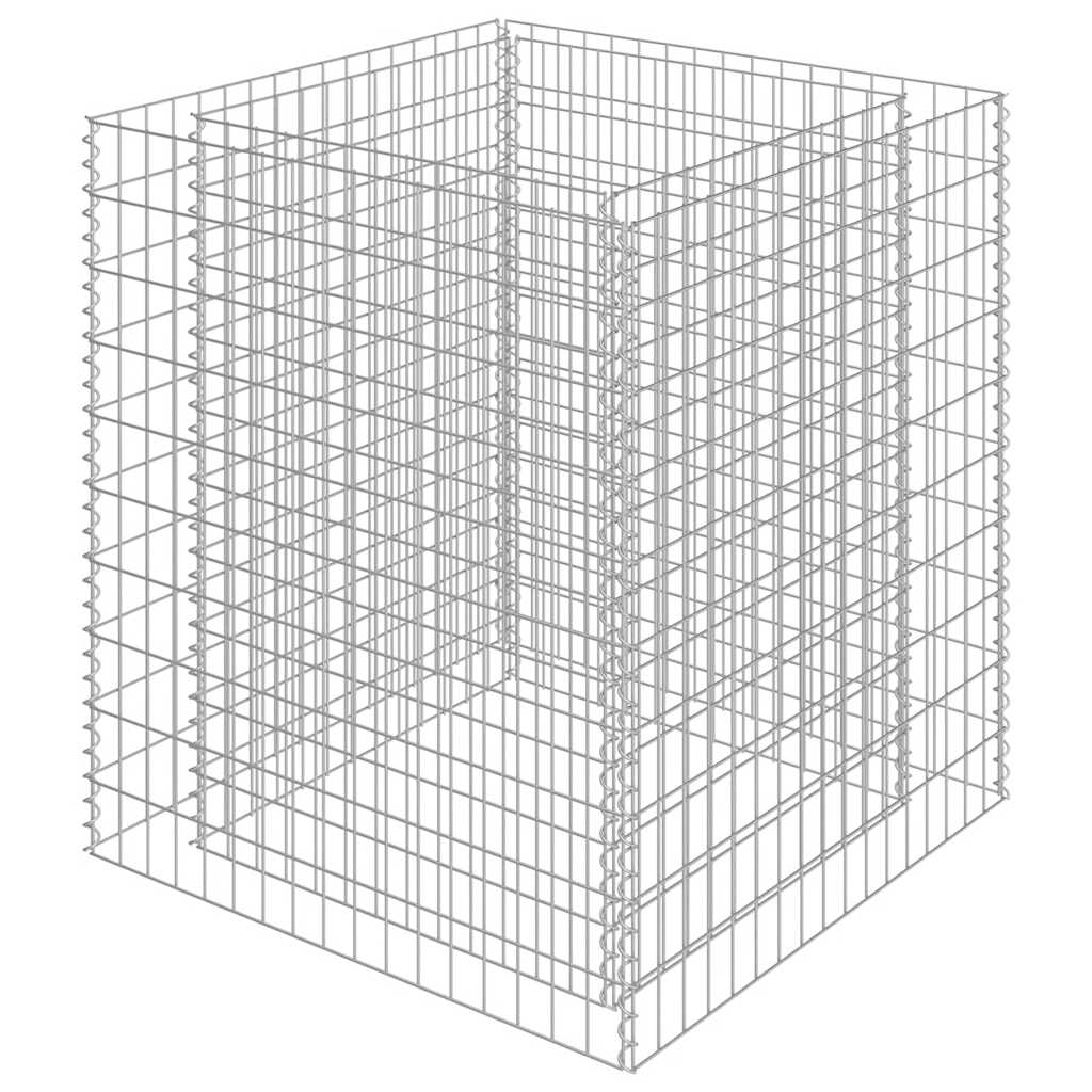 Horganyzott acél gabion magaságyás 90 x 90 x 100 cm
