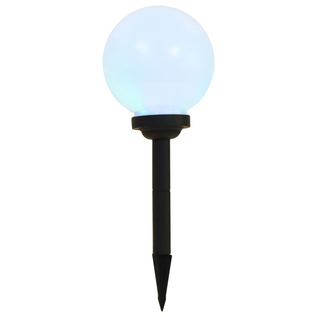 3 db napelemes kültéri led gömblámpa, 20 cm rgb
