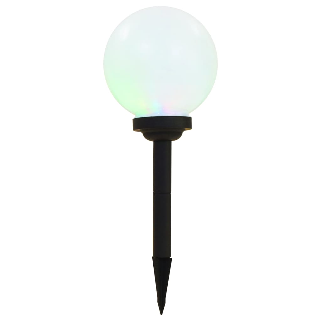 3 db napelemes kültéri led gömblámpa, 20 cm rgb