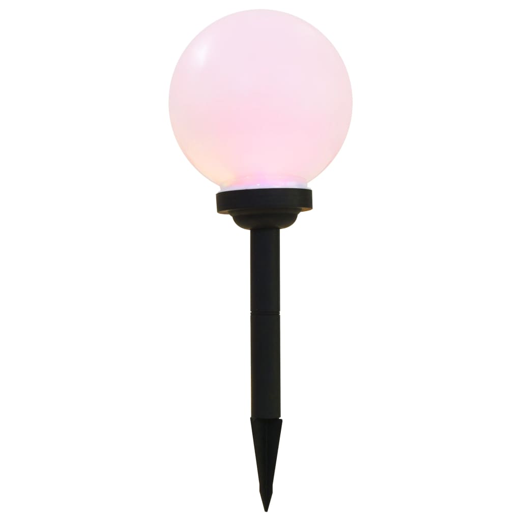 3 db napelemes kültéri led gömblámpa, 20 cm rgb