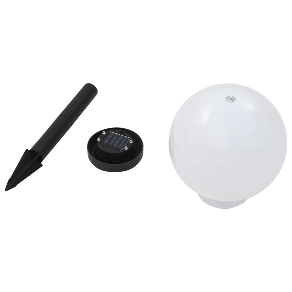 3 db napelemes kültéri led gömblámpa, 20 cm rgb