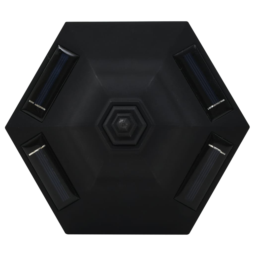 3 db fekete kültéri napelemes led lámpa