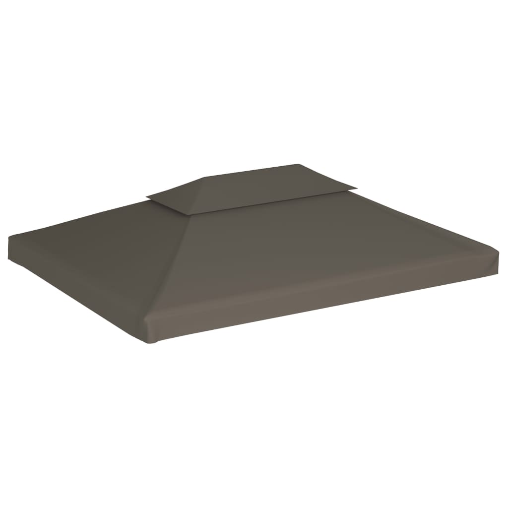 Tópszínű kétszintes pavilon tetőponyva 310 g/m² 4 x 3 m