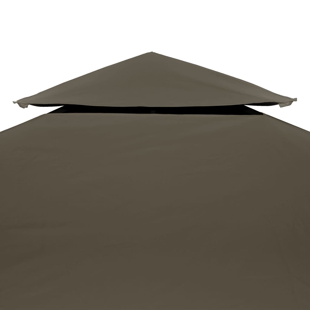 Tópszínű kétszintes pavilon tetőponyva 310 g/m² 4 x 3 m