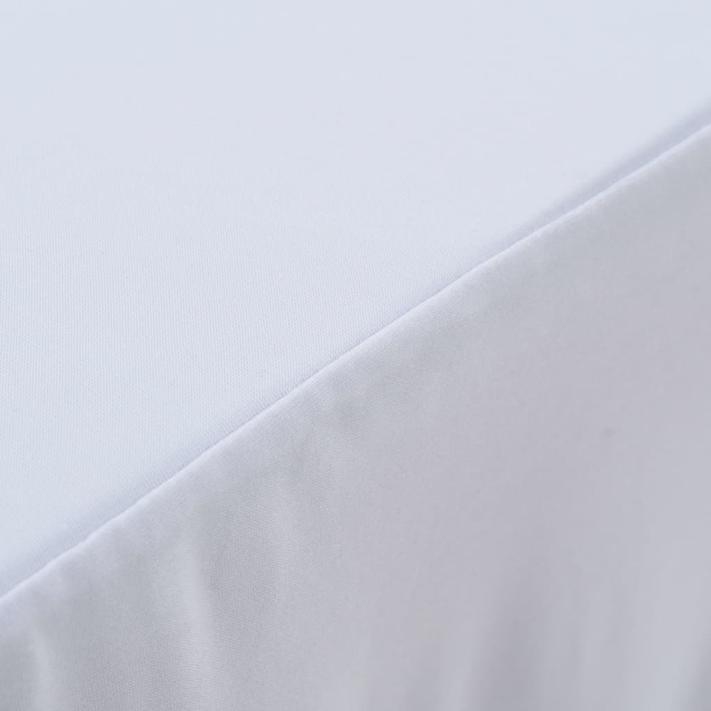2 darab fehér sztreccs asztalszoknya 243 x 76 x 74 cm