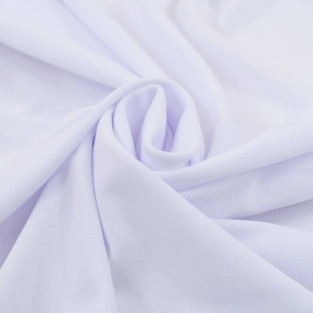 2 darab fehér sztreccs asztalszoknya 243 x 76 x 74 cm