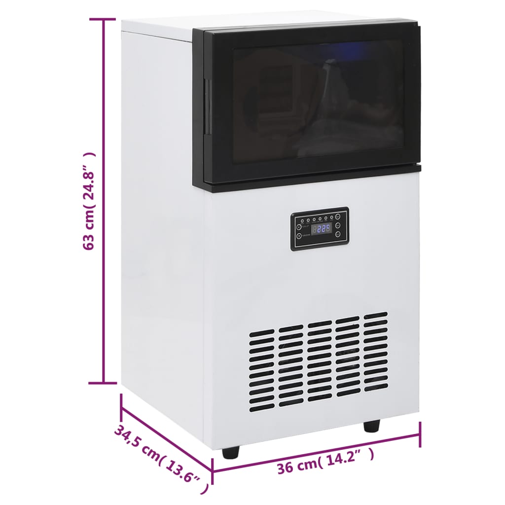 Fekete jégkockakészítő 420 w 45 kg / 24 óra