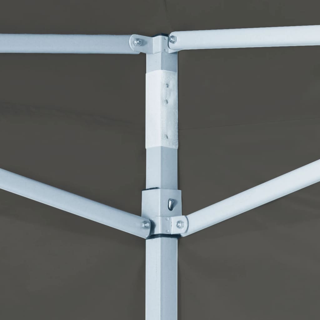 Antracitszürke összecsukható rendezvénysátor 4 oldalfallal 3x3m