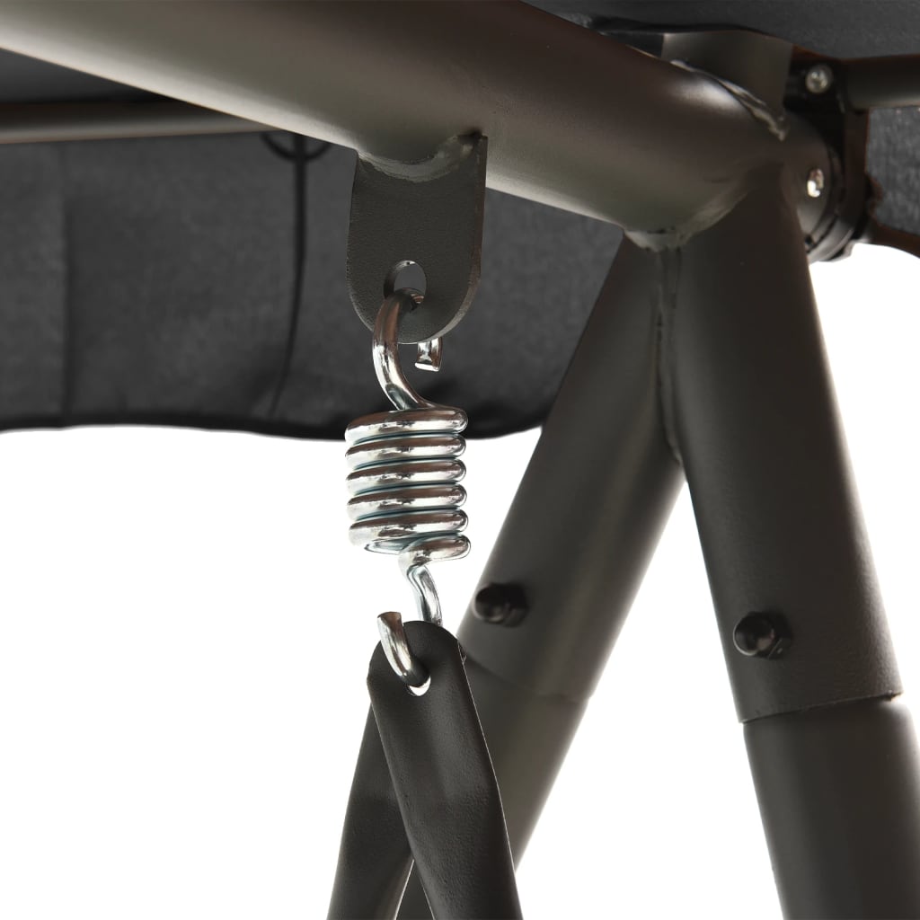 Átalakítható antracit acél hintaágy tetőponyvával 198x120x205cm