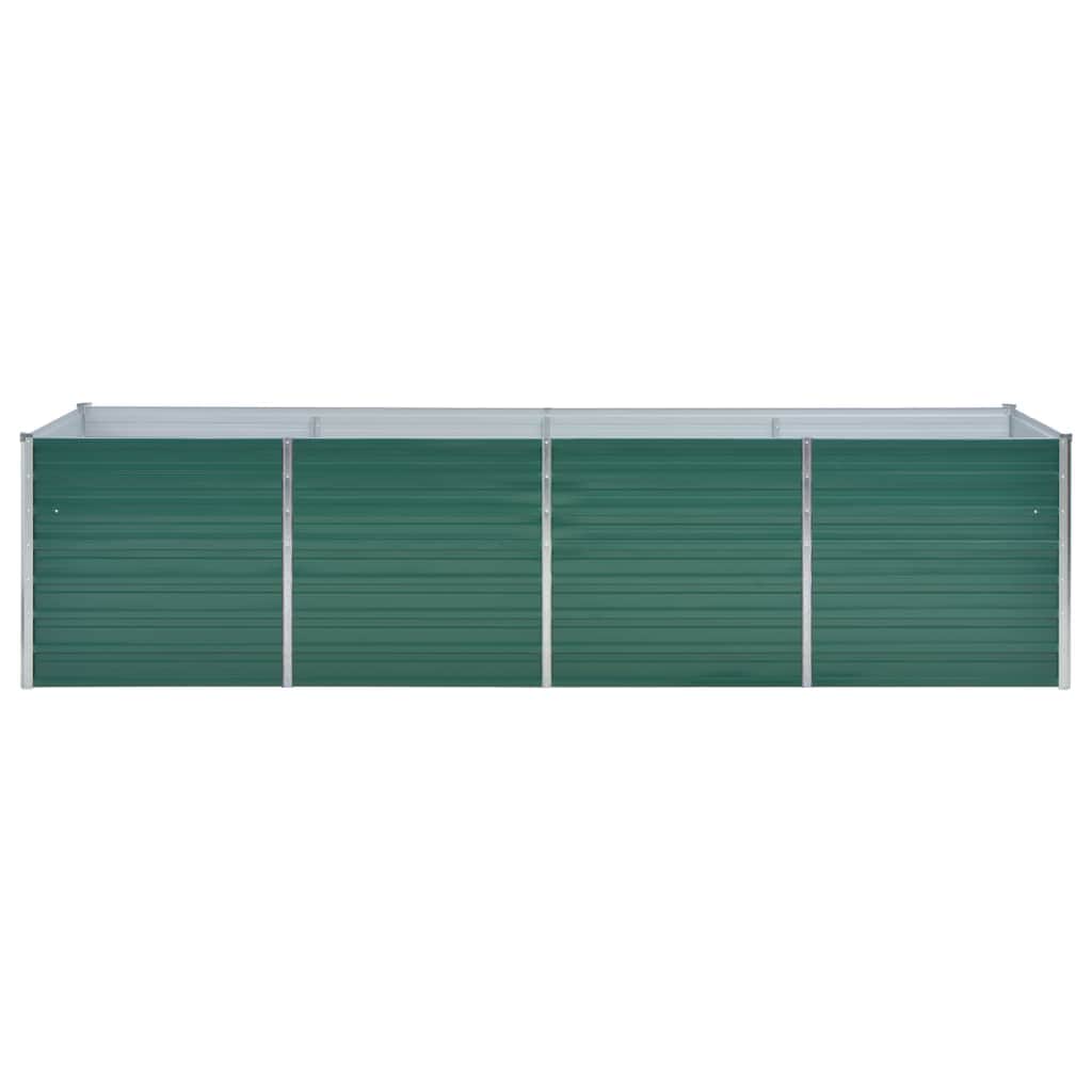 Zöld horganyzott acél kerti magaságyás 320 x 80 x 77 cm