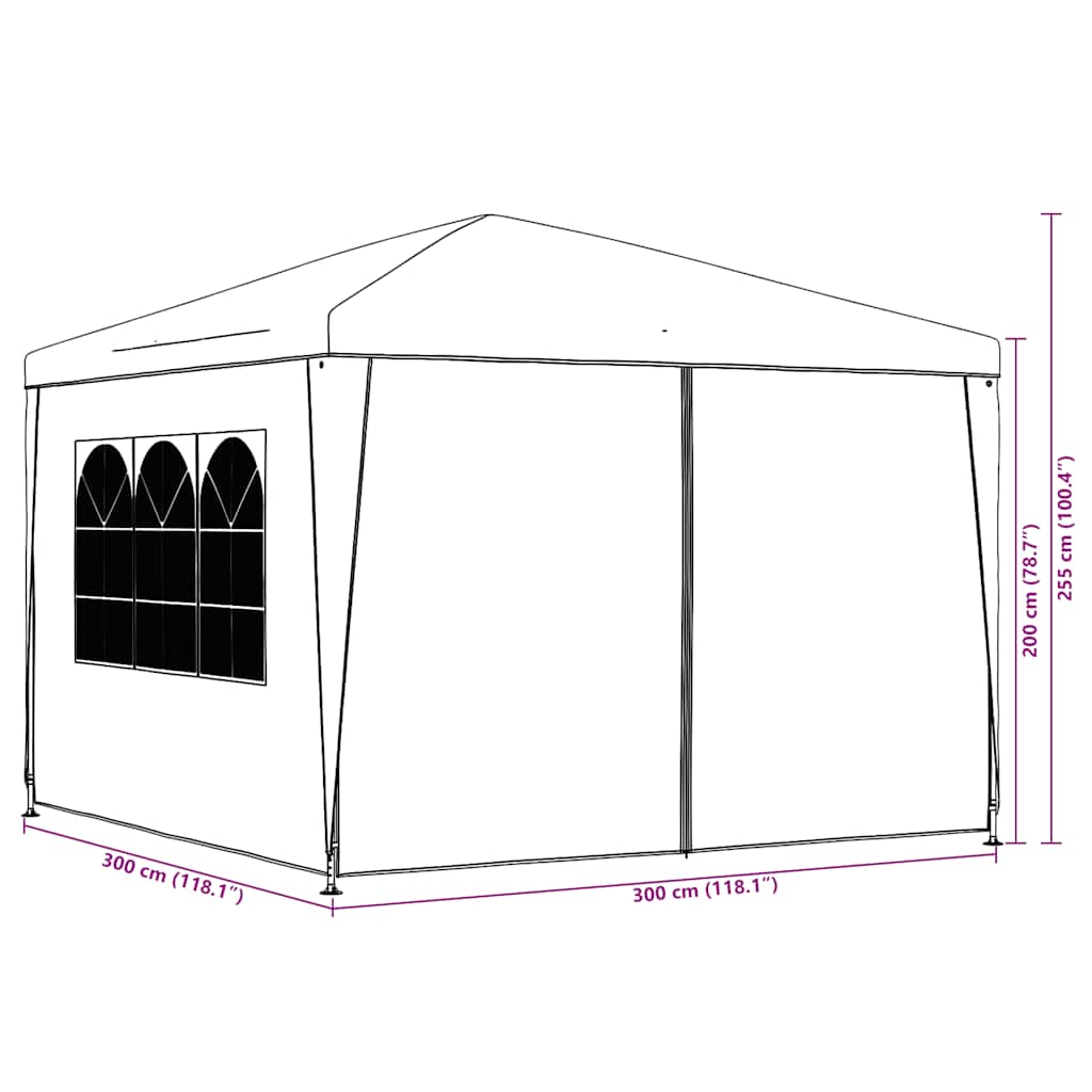 Zöld partisátor 3 x 3 m