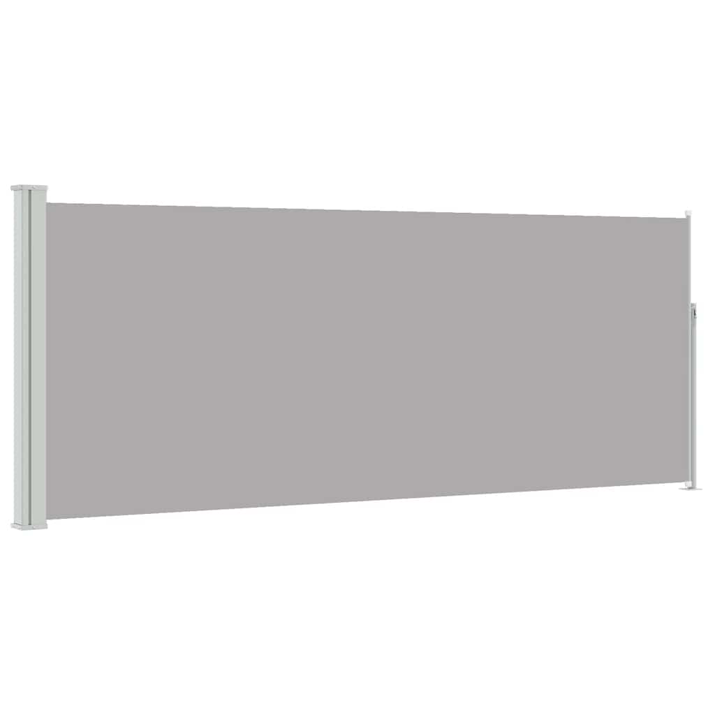 Szürke behúzható oldalsó napellenző 120 x 300 cm