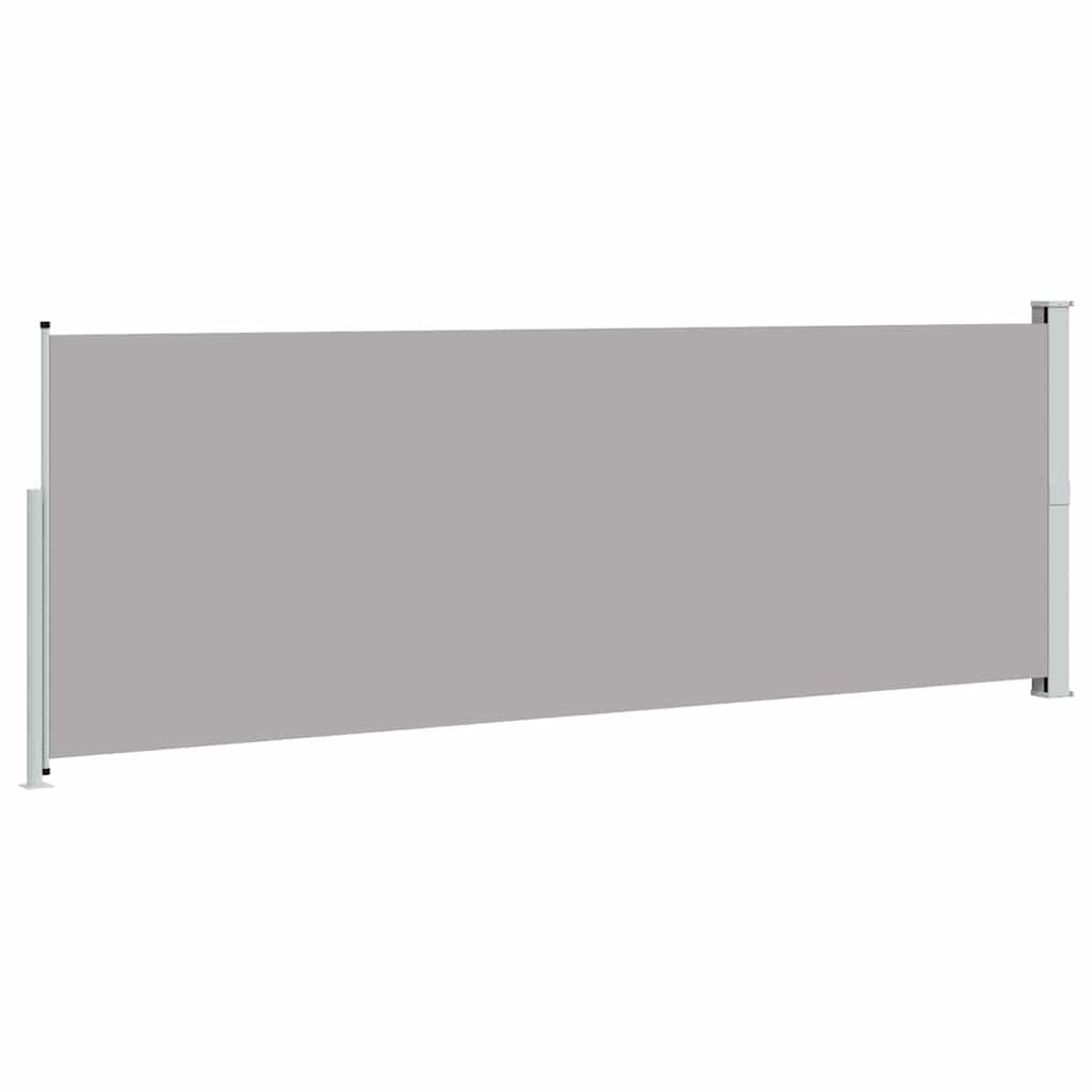 Szürke behúzható oldalsó napellenző 160 x 500 cm