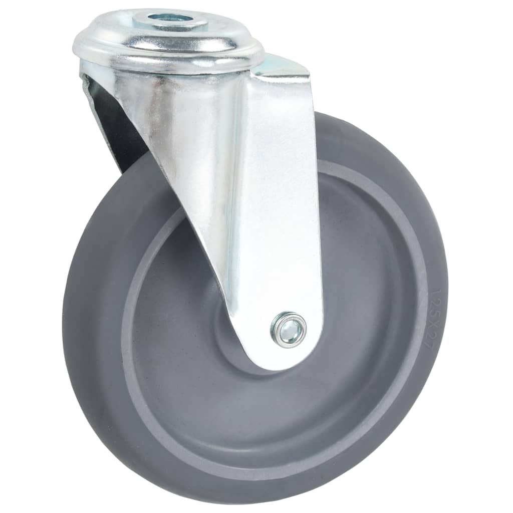 4 db hátfuratos önbeálló görgő 125 mm
