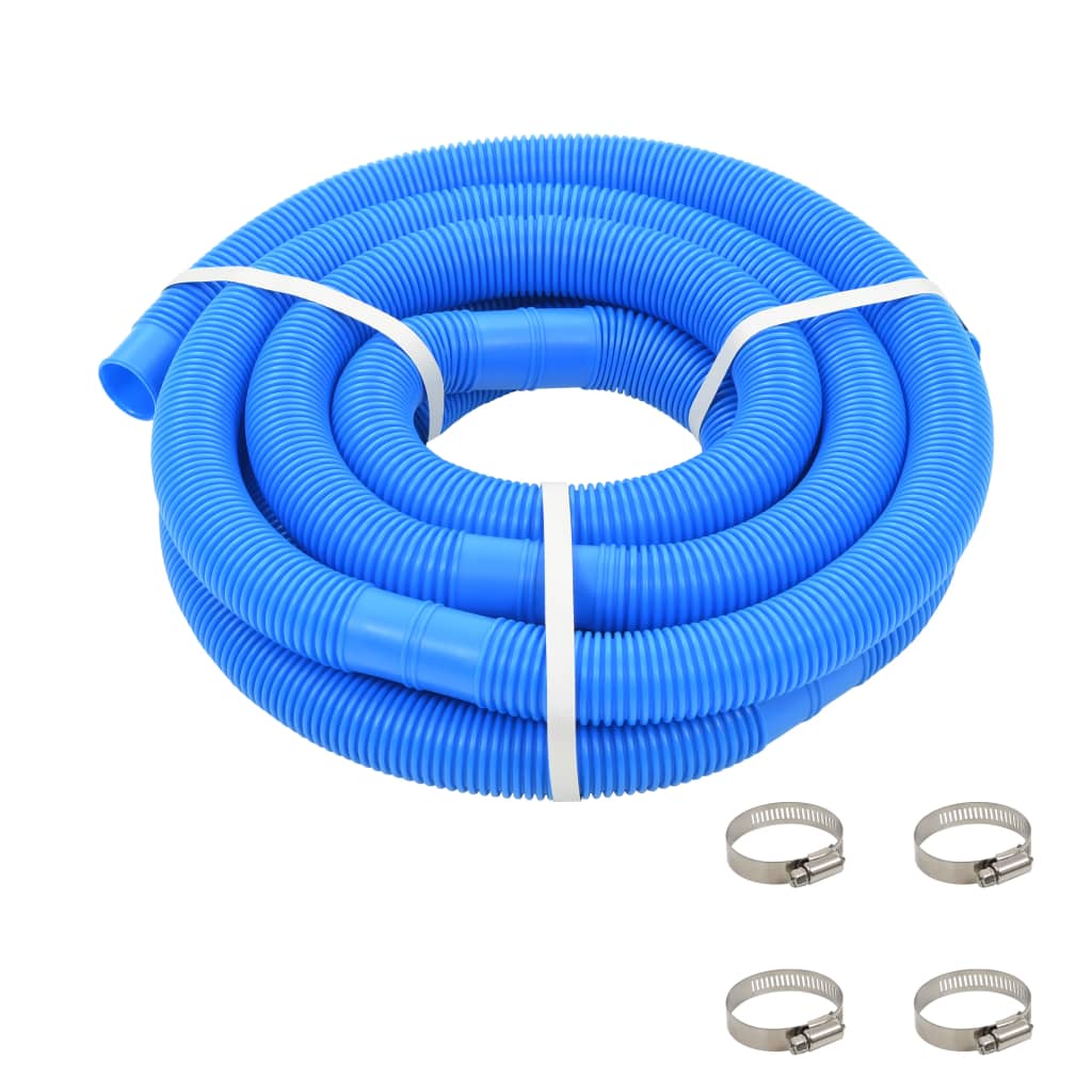 Kék medencetömlő szorítóbilincsekkel 38 mm 6 m Kék medencetömlő szorítóbilincsekkel 38 mm 6 m