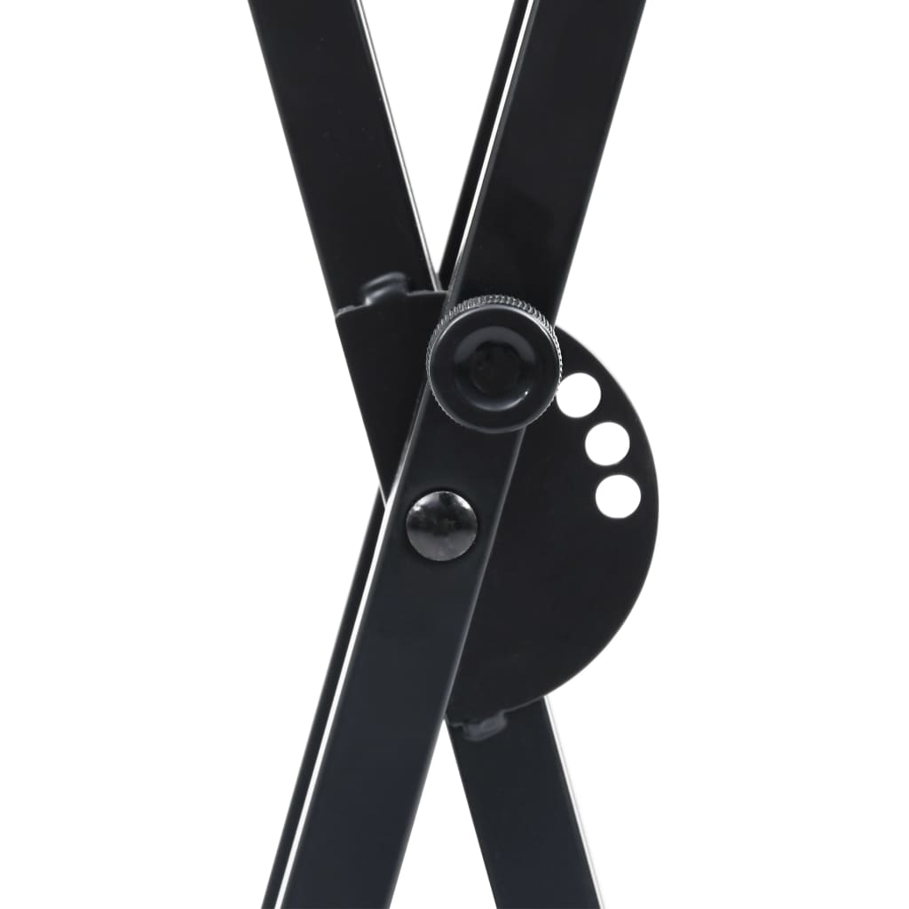 Fekete dupla merevítésű billentyűzetállvány és szék