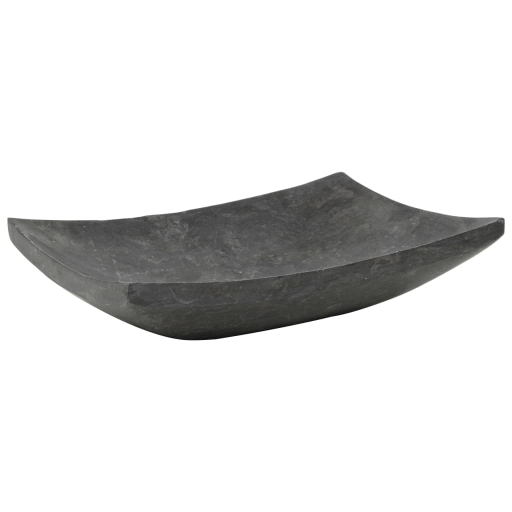Fekete márvány mosdókagyló 50 x 35 x 12 cm