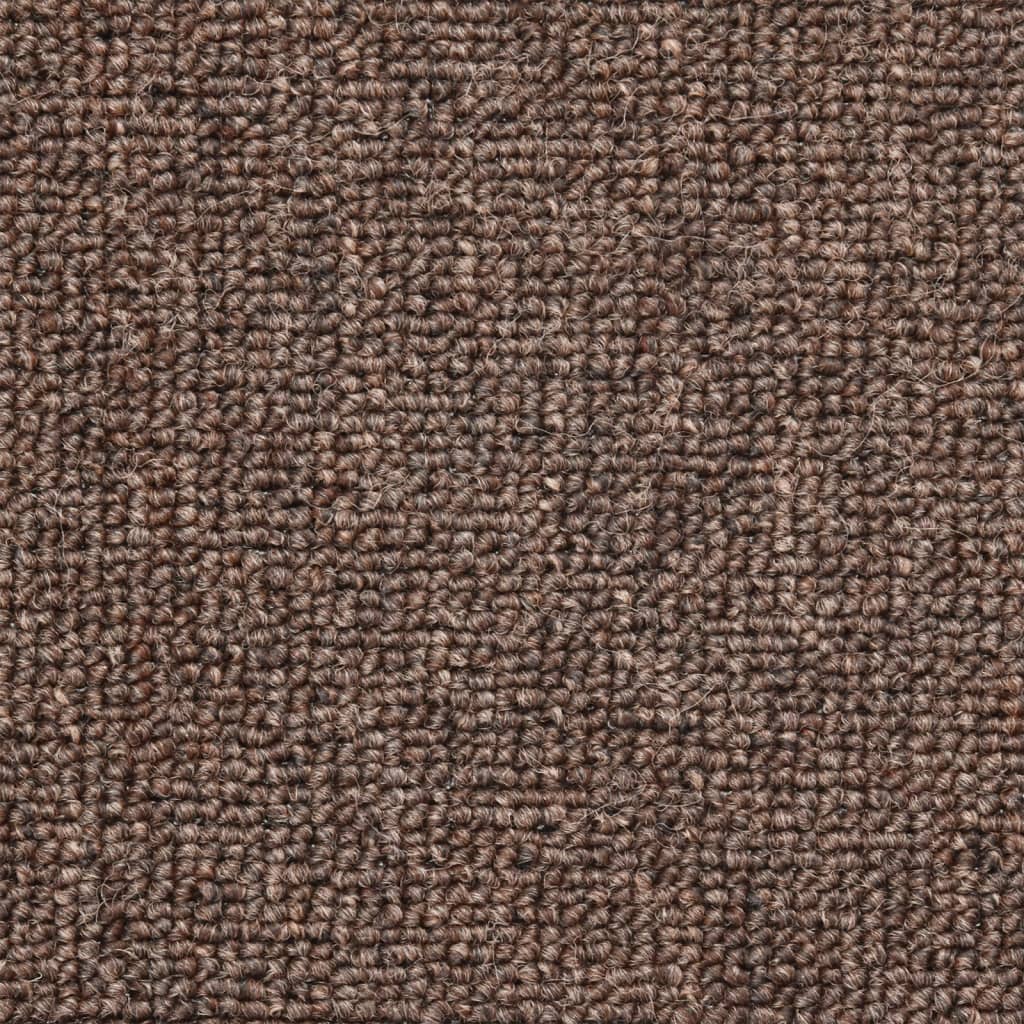 15 db lépcsőszőnyeg 56 x 17 x 3 cm kávébarna félkör alakú lépcsőszőnyeg