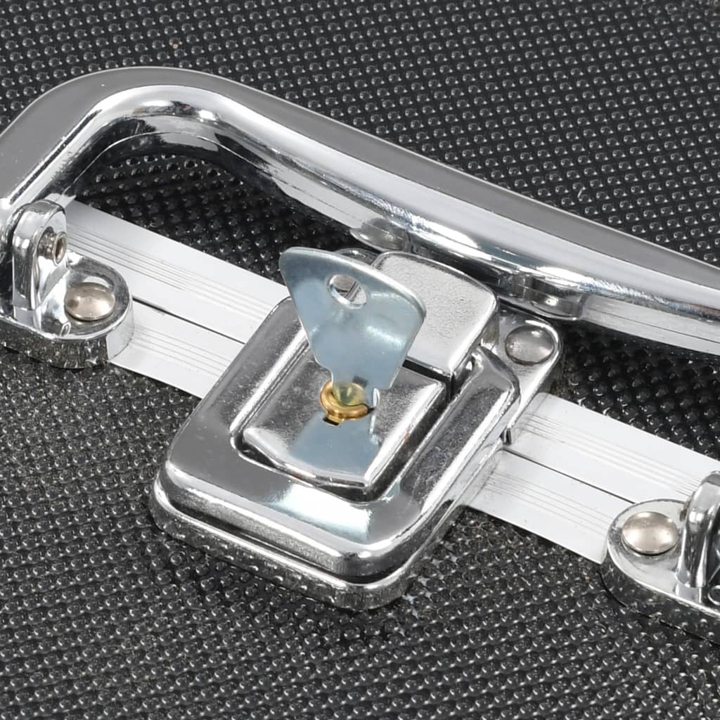 Fekete alumínium sminktáska 22 x 30 x 21 cm