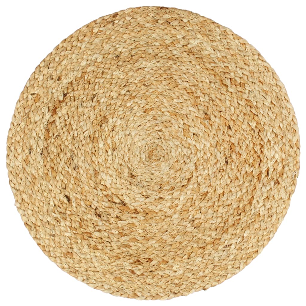 4 db sima természetes színű kerek jutaalátét 38 cm