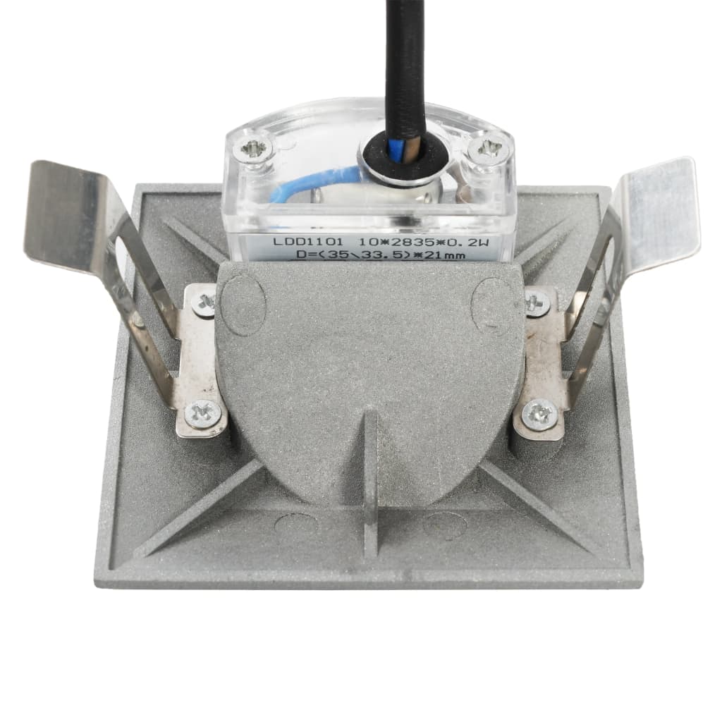 6 darab négyzet alakú ezüst kültéri led falilámpa 5 w