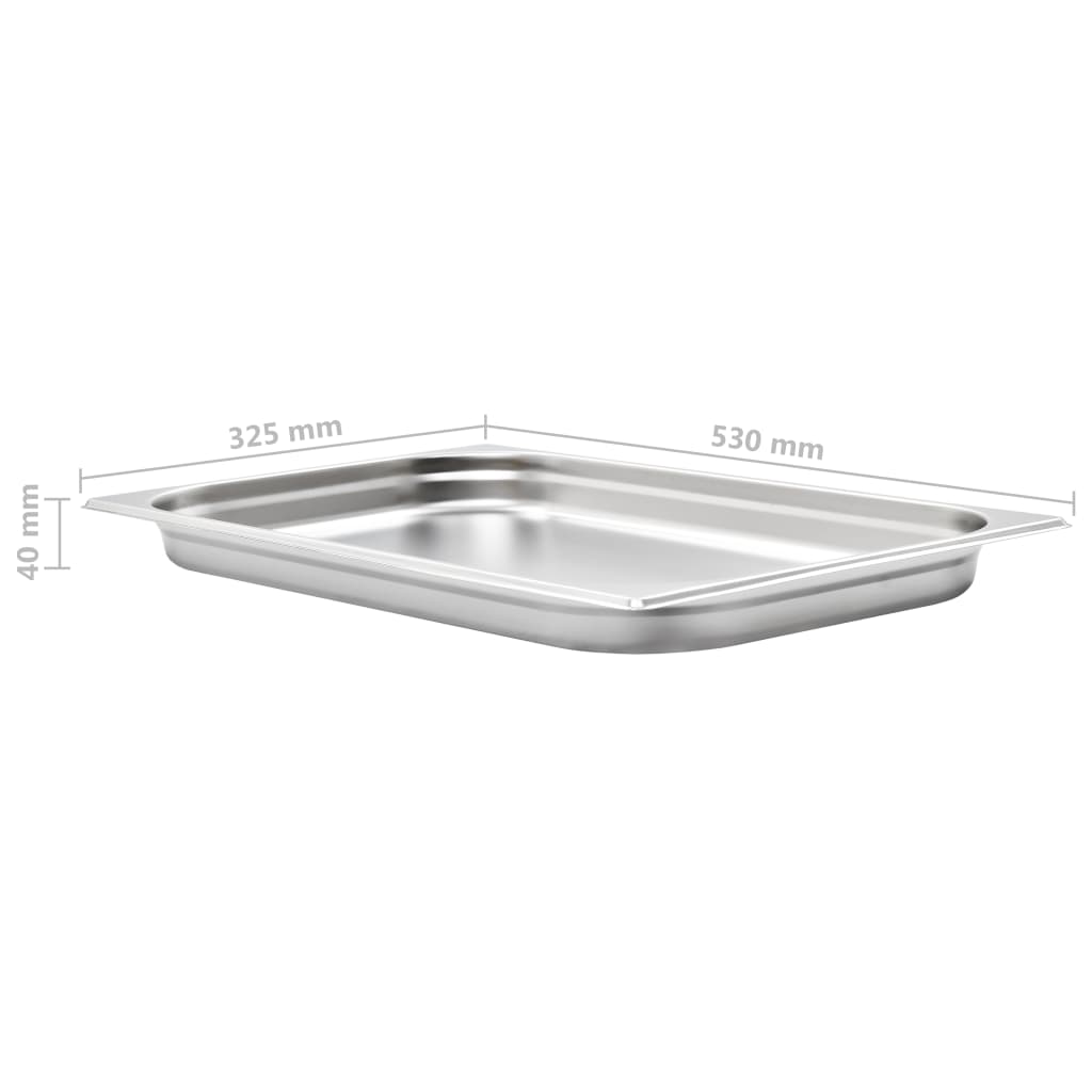 4 db rozsdamentes acél gasztronorm edény gn 1/1 40 mm 4 db rozsdamentes acél gasztronorm edény gn 1/1 40 mm
