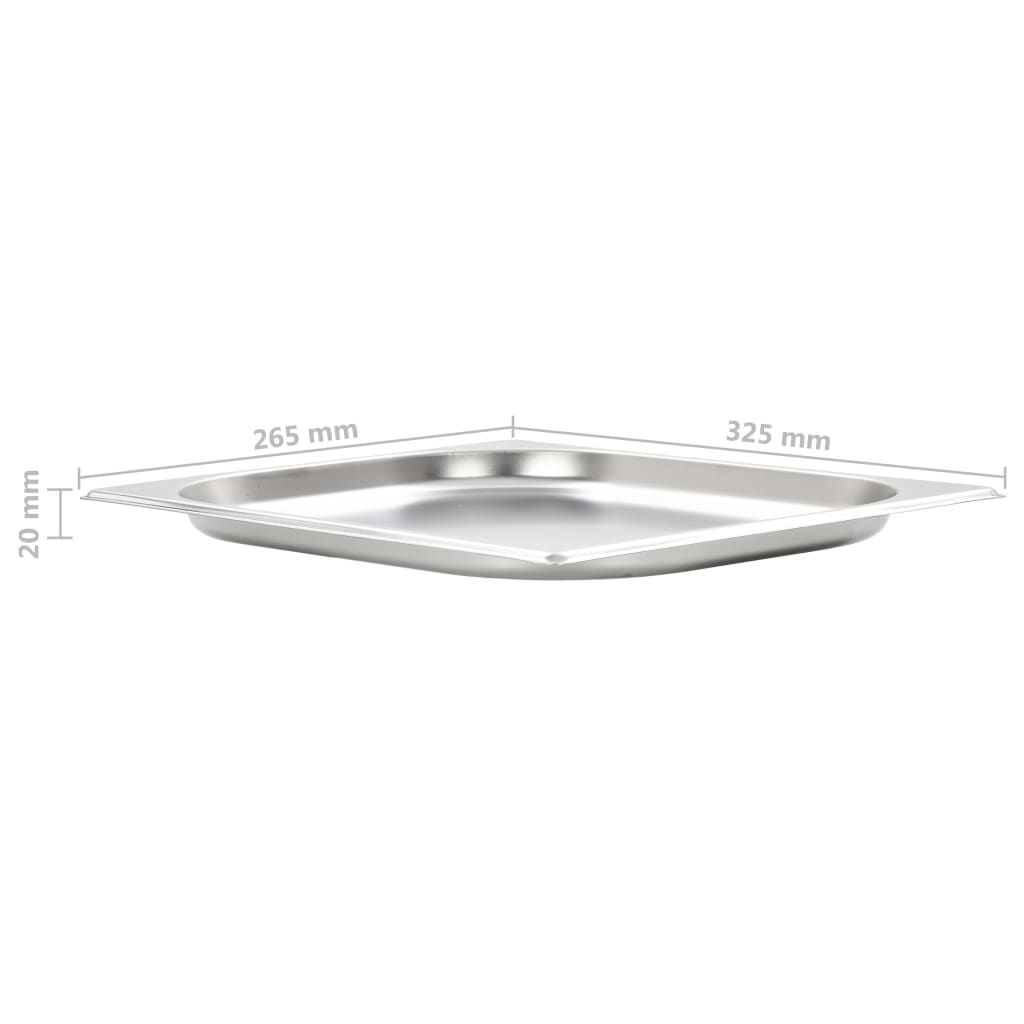 8 db rozsdamentes acél gasztronorm edény gn 1/2 20 mm