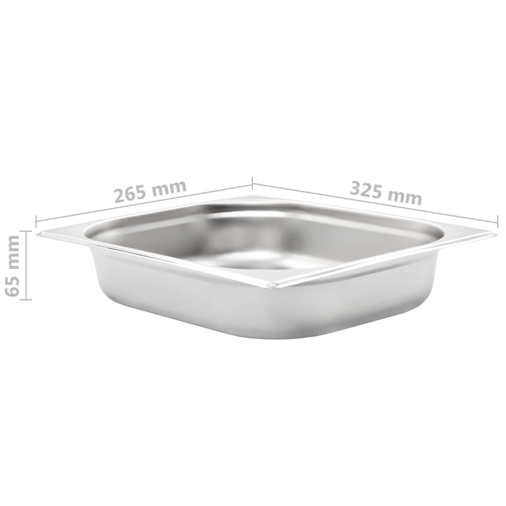 4 db rozsdamentes acél gasztronorm edény gn 1/2 65 mm