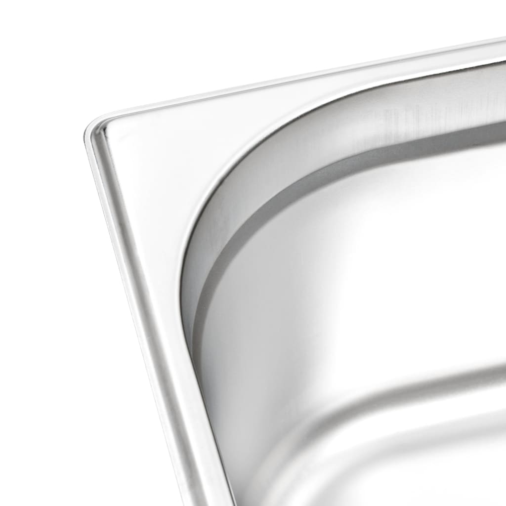 2 db rozsdamentes acél gasztronorm edény gn 1/2 150 mm