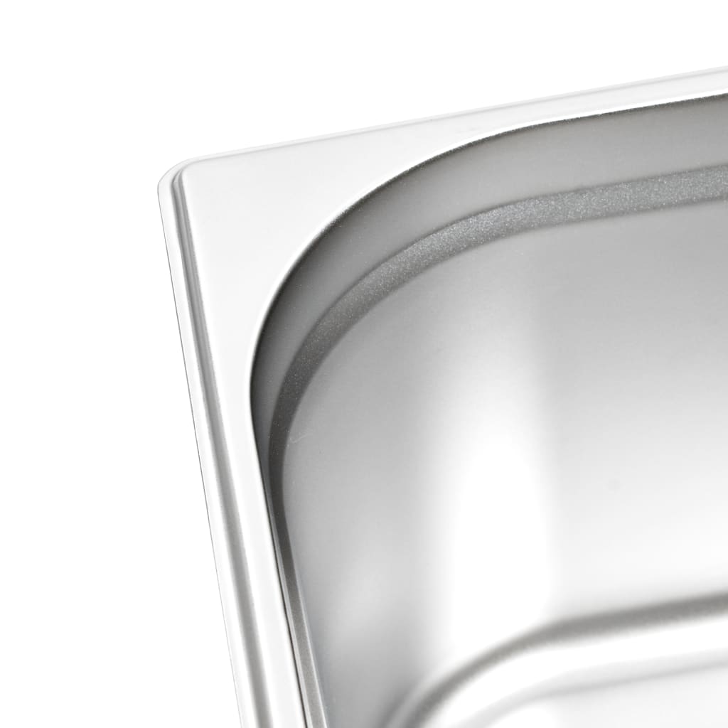 2 db rozsdamentes acél gasztronorm edény gn 1/2 200 mm