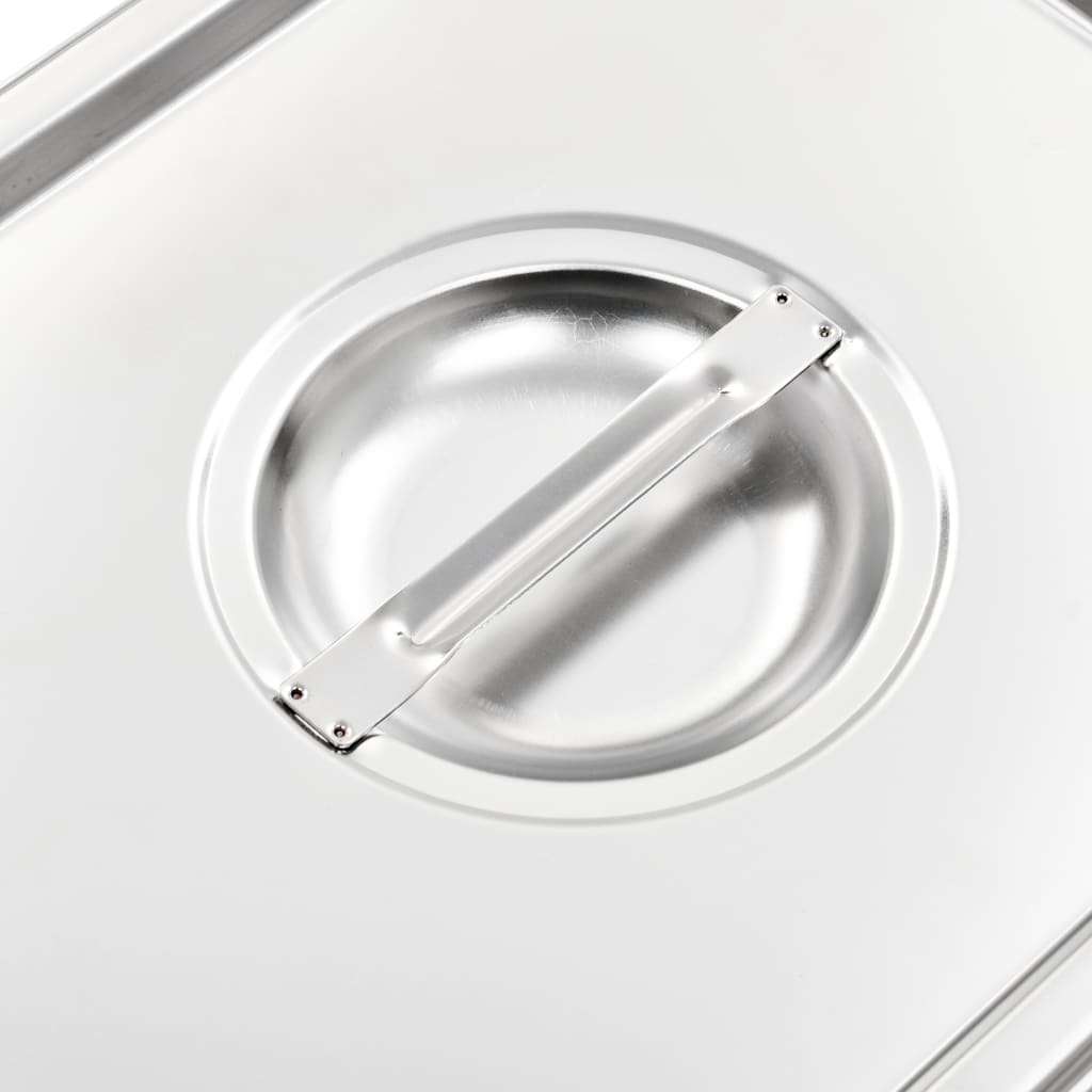 2 db rozsdamentes acél 1/2 gn edény fedő