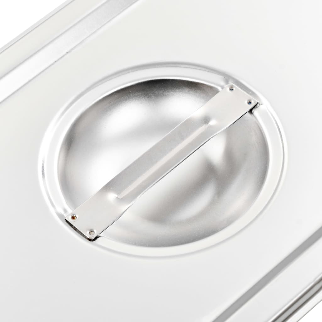 4 db rozsdamentes acél 1/3 gn edény fedő