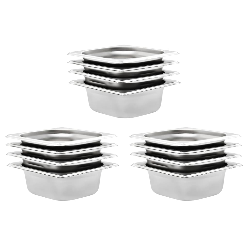 12 db rozsdamentes acél gasztronorm edény gn 1/6 65 mm 12 db rozsdamentes acél gasztronorm edény gn 1/6 65 mm