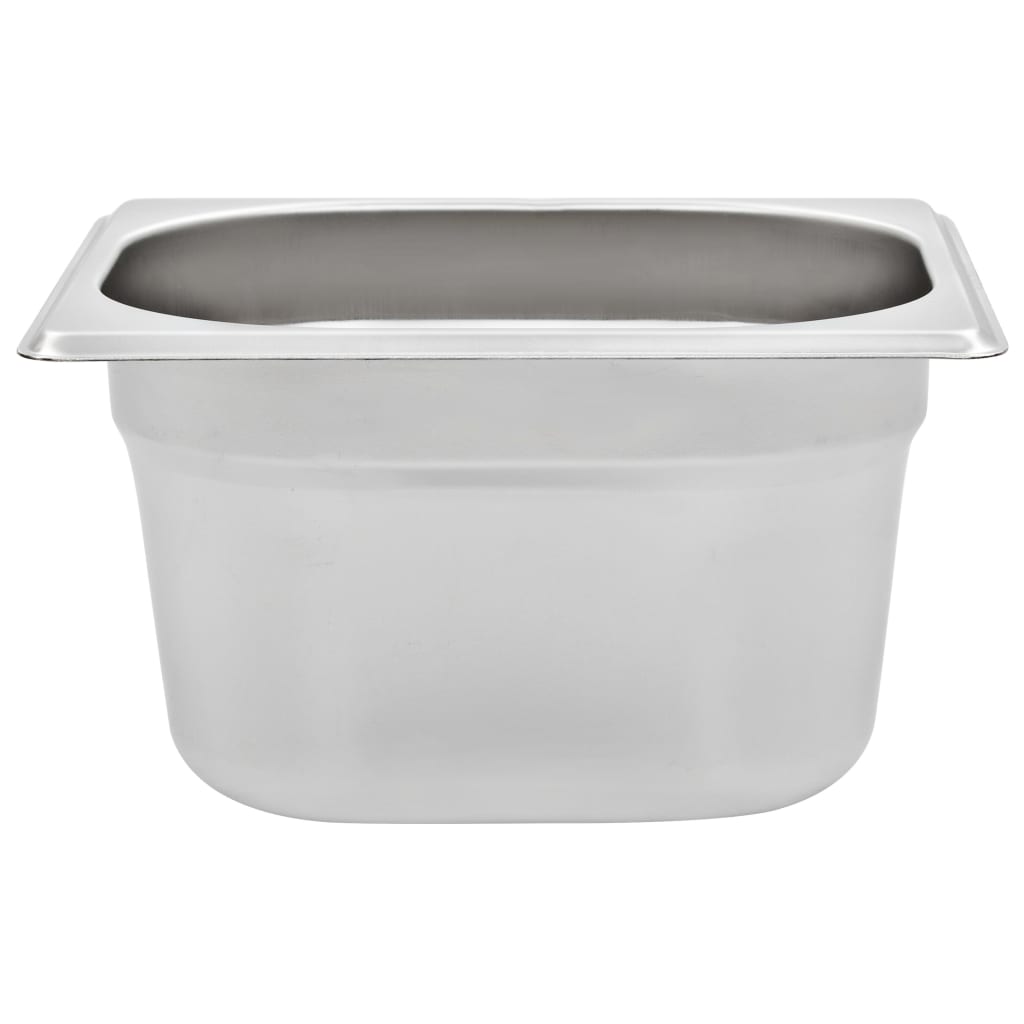 12 db rozsdamentes acél gasztronorm edény gn 1/6 100 mm