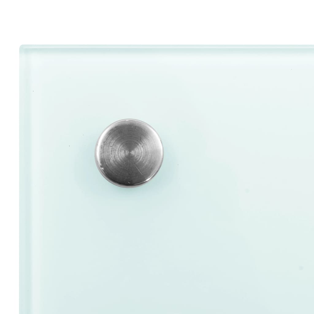 fehér edzett üveg konyhai falburkoló 80 x 60 cm