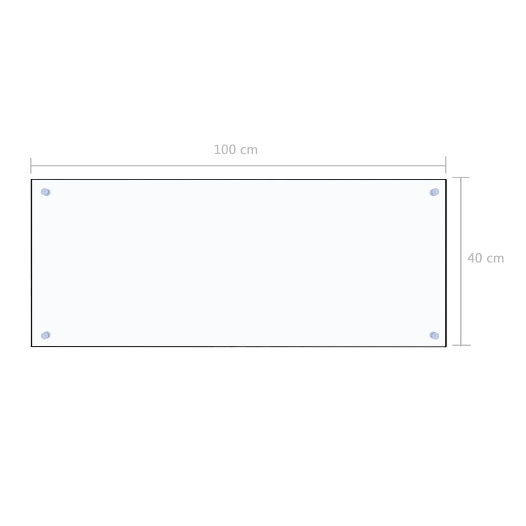 Átlátszó edzett üveg konyhai fröccsenésgátló 100 x 40 cm
